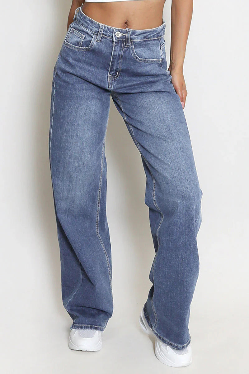 Casual Mid Rise Denim Jeans