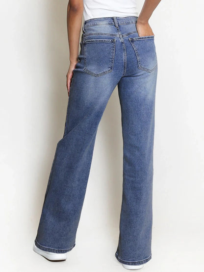 Casual Mid Rise Denim Jeans