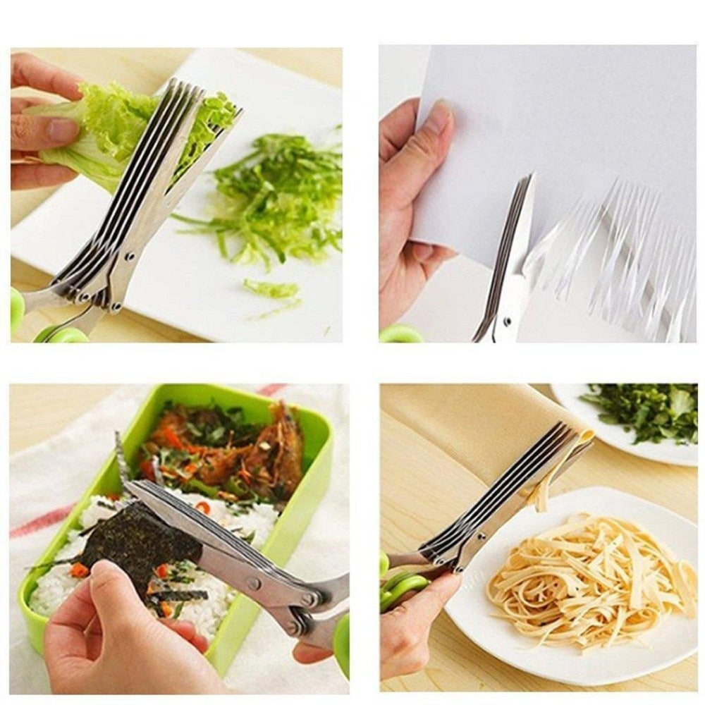 5 Blade Kitchen Salad Scissors