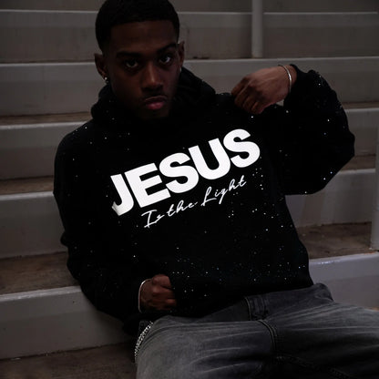 Jesus is the light Rhinestone hoodies