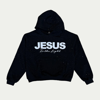 Jesus is the light Rhinestone hoodies