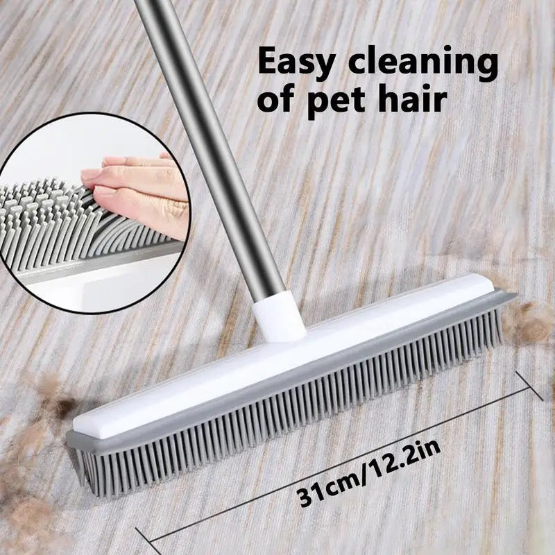 Pet Hair Remover Rubber Broom